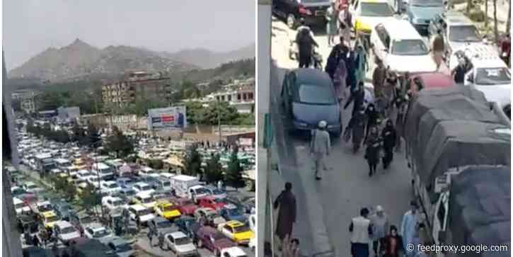 Kabul is in gridlock as desperate Afghans try to flee the capital after the Taliban take power