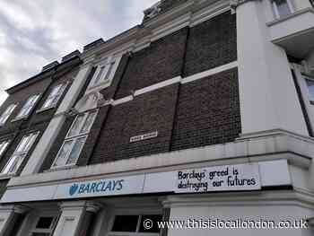 Extinction Rebellion target Barclays in New Malden