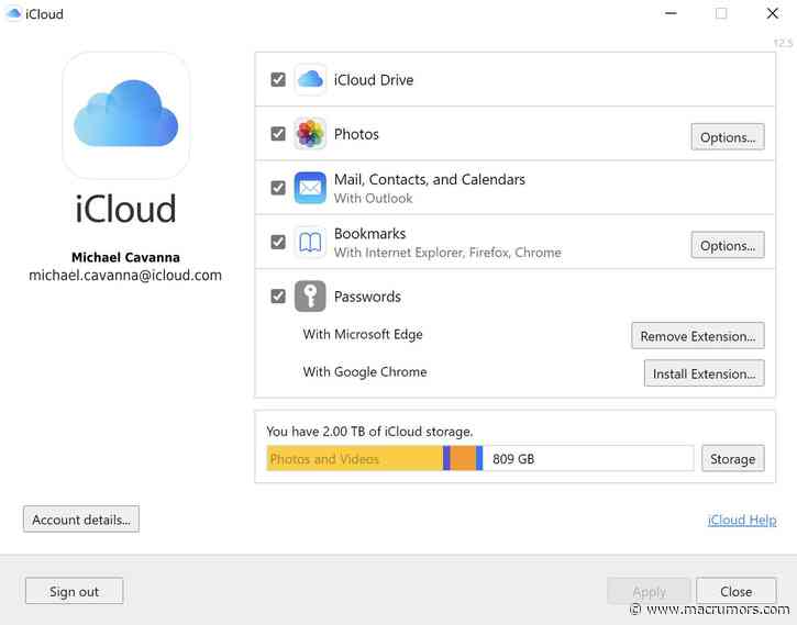 Apple Releases iCloud 12.5 for Windows With iCloud Keychain Password Manager App