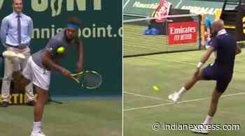 Watch: Jo-Wilfried Tsonga, Benoit Paire play foot-tennis during match - The Indian Express