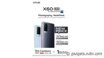 Vivo X60 Gets Up to Rs. 3,000 Price Cut, Now on Sale for Rs. 34,990; Additional Rs. 5,000 Cashback Announced