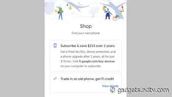 Google Pixel 5a 5G Could Cost $499, Google Fi App Allegedly Suggests Price