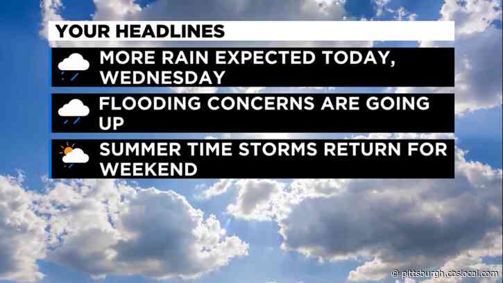 Pittsburgh Weather: More Rain Tuesday, Remnants Of Tropical Storm Fred To Arrive Soon