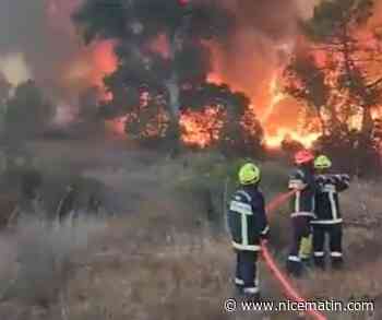 Les images impressionnantes des pompiers luttant contre l'incendie monstre dans le Var