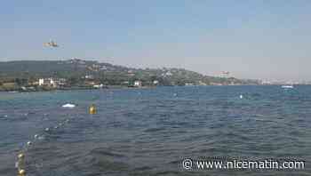 Incendie monstre dans le Var: les Canadairs font le plein au large de Saint-Tropez