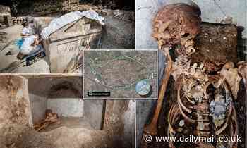 Partially mummified skeleton with white hair  discovered in Pompeii