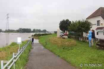 Maasdijk afgesloten in Kinrooi - Het Belang van Limburg