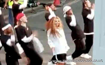Ex-Little Mix singer Jesy Nelson films new video in Edgware