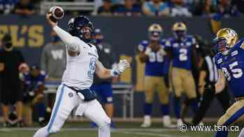 Arbuckle No. 1 in practice; Argos will name starter Wednesday - TSN