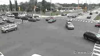 Man in his 70s seriously injured in bus shelter crash, police searching for driver
