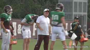 Fisher coaching quarterbacks hard and pleased with progression in camp - KLTV