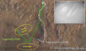 NASA's Ingenuity helicopter completes its 12th flight on Mars over rocky terrain named South Séítah