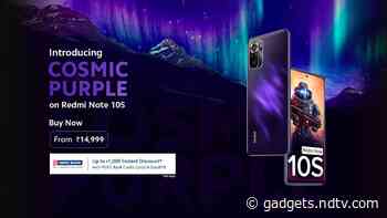 Redmi Note 10S Cosmic Purple Colourway Launched: Price in India, Availability, Specifications