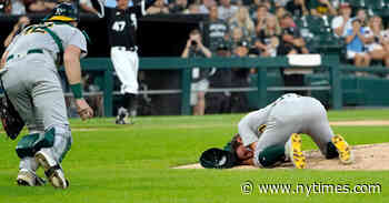 Oakland's Chris Bassitt Conscious After Being Hit by Line Drive