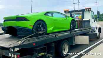 Ontario man forced to pay $18,000 in rental fees after being caught stunt driving in Lamborghini