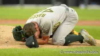 Chris Bassitt suffers facial fracture after getting hit with 100-mph line drive; A's pitcher has normal vision