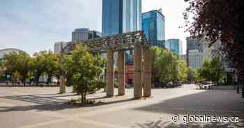 Olympic arch in Eau Claire Plaza being removed and stored amid ongoing redevelopment