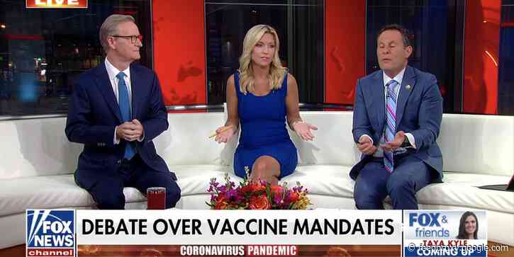 Fox & Friends hosts feud over New York's indoor vaccine mandate as Brian Kilmeade compares it to Taliban rule