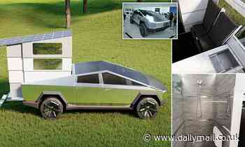 Pictured: Incredible £36,000 attachment that turns the Tesla Cybertruck into a mini home on wheels