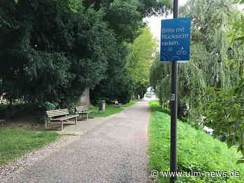 „Bitte mit Rücksicht radeln“ - Neue Schilder am Neu-Ulmer Donauufer