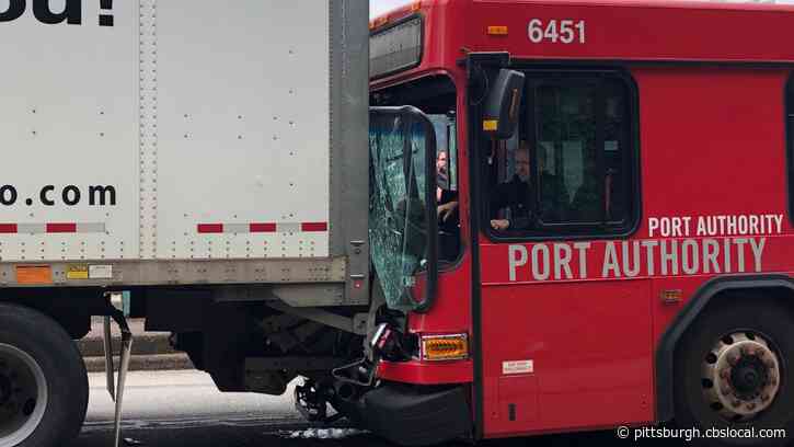 Port Authority Bus Rear-Ends Truck