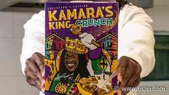 Alvin Kamara scores again with his own cereal brand, 'Kamara's King Crunch'