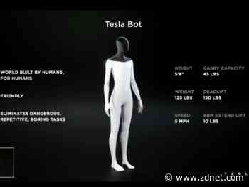 Tesla Bot: A concept humanoid robot embedded with Tesla's vehicle AI