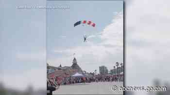 WATCH:  Veteran skydives to celebrate 100th birthday