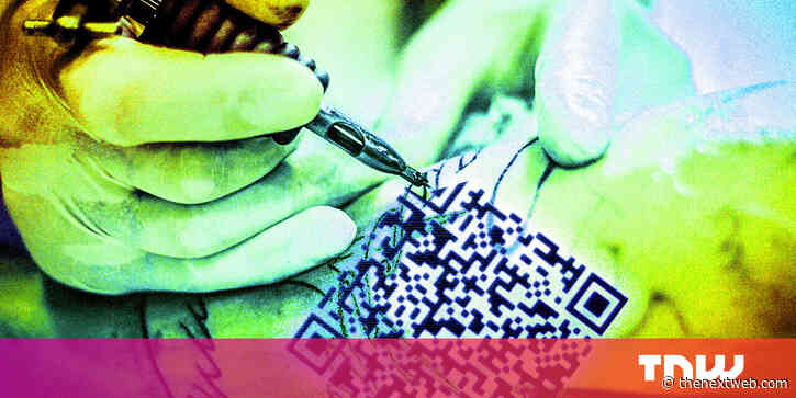 Italian dude gets a QR code tattoo to prove he’s covid-free