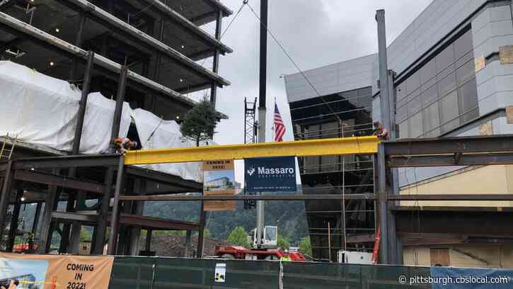 Ceremonial Beam Raised Into Place, Connects Rivers Casino To New Hotel