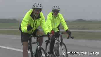 4 grandfathers pedal through Calgary during fundraising ride across Canada for wells in Africa - CTV Toronto