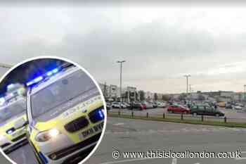 Cars swarm shopping park in Borehamwood for large car meet
