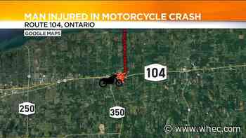 Wayne County man injured in motorcycle crash on Route 104