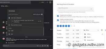 Google Chat for Web Gets Dark Mode, Google Calendar to Allow Adding Work Location
