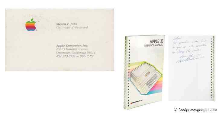 Steve Jobs’ signed Apple II manual fetches $787k at auction, business card sells for $13k