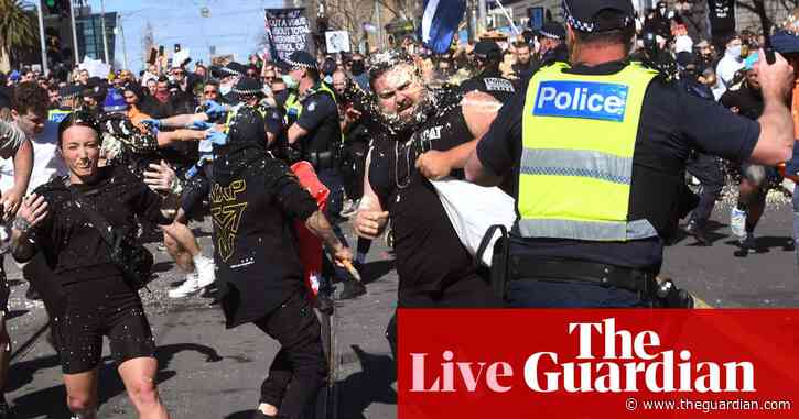 Coronavirus live: UK expert calls for ‘strategic’ booster jabs; anti-lockdown clashes in Australia