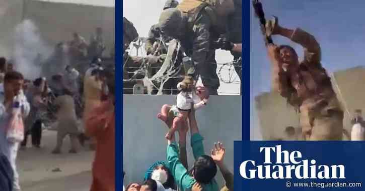 Afghanistan: chaos and gunshots outside Kabul airport during evacuations – video report