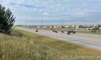 Pedestrian hit overnight on the QEII sent to hospital in critical condition