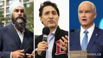 Three federal parties on the offensive as Trudeau sits out 6th day of campaign