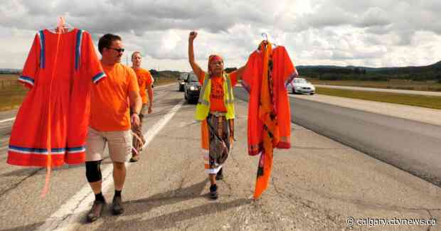 Calgary Indigenous woman walks to raise awareness and seek justice for residential school victims