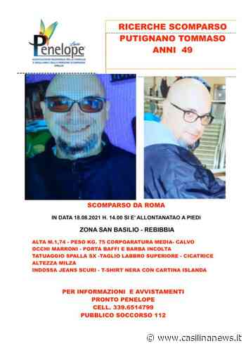 Roma. Tommaso Putignano scomparso da SanBasilio-Rebibbia - Casilina News