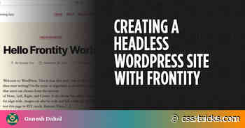 Creating a Headless WordPress Site With Frontity