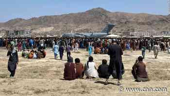 More than 20,000 people are in and around Kabul airport trying to board flights, with another seven Afghan civilians killed in crushes