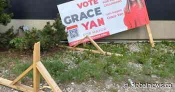 Racialized Calgary candidates face targeted vandalism as municipal election approaches - Global News