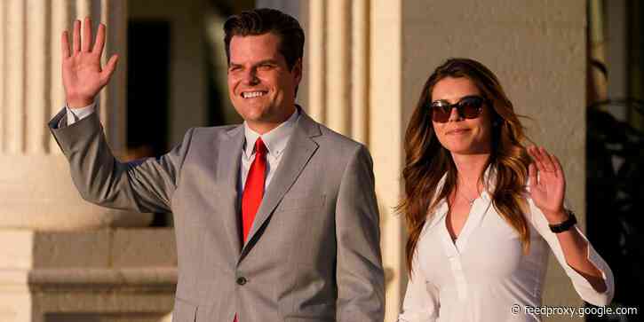 Matt Gaetz and his girlfriend Ginger Luckey eloped in California