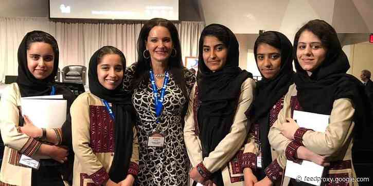 The Afghan all-girls robotics team have been offered scholarships at 'incredible universities,' says Oklahoma mother who helped them escape the Taliban