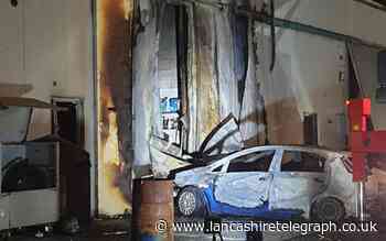 Accrington: Vehicle fires spread to nearby commercial building
