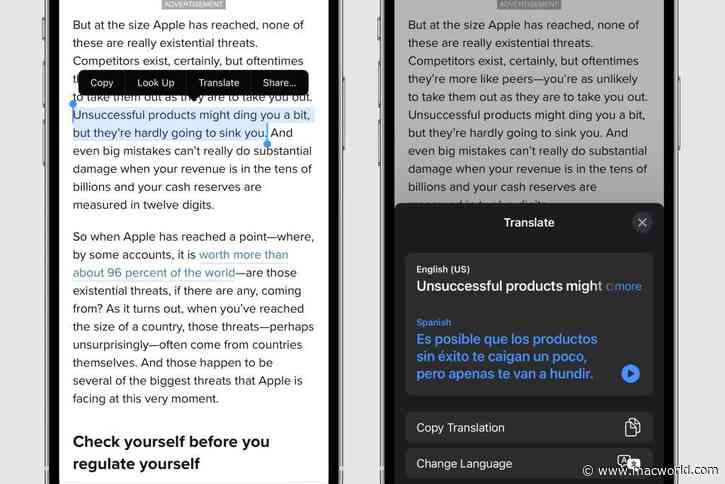 iOS 15: How to translate almost any text in an app