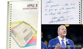 Indianapolis Colts owner Jim Irsay pays $787,000 at auction for Apple II manual signed by Steve Jobs