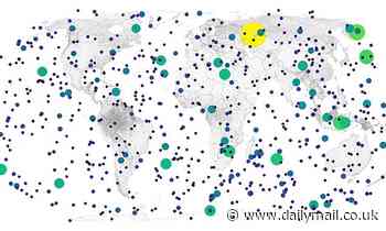 Every fireball meteor that has hit Earth's atmosphere in the last 33 years revealed in new map